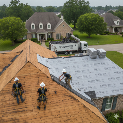 Complete roof replacement installation in Big Sky MT